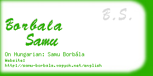 borbala samu business card